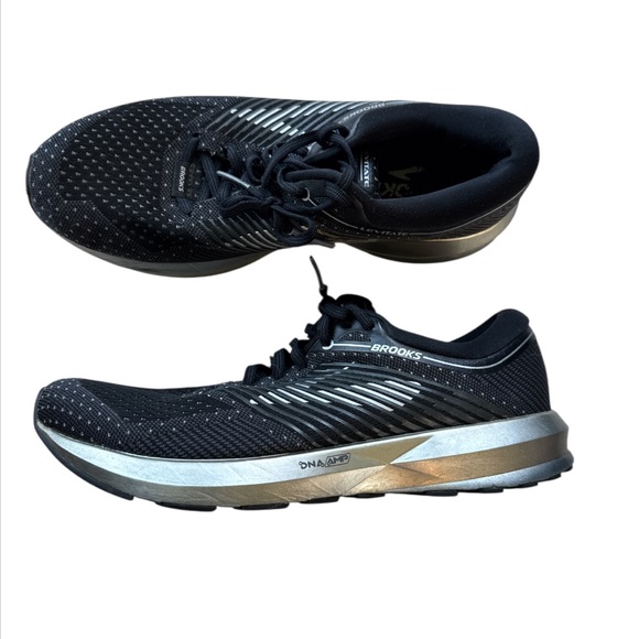 Brooks Levitate DNA AMP Men’s Size 8 (Medium) Running Shoes Black Silver Unisex main image 5